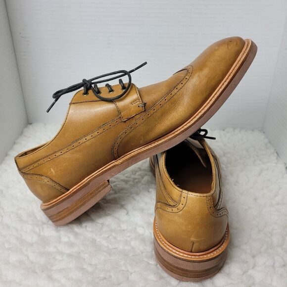 Gordon Rush Cornell Mens Oxford Shoes Size 10.5 Brown Leather Wingtip Shoes - Picture 5 of 10